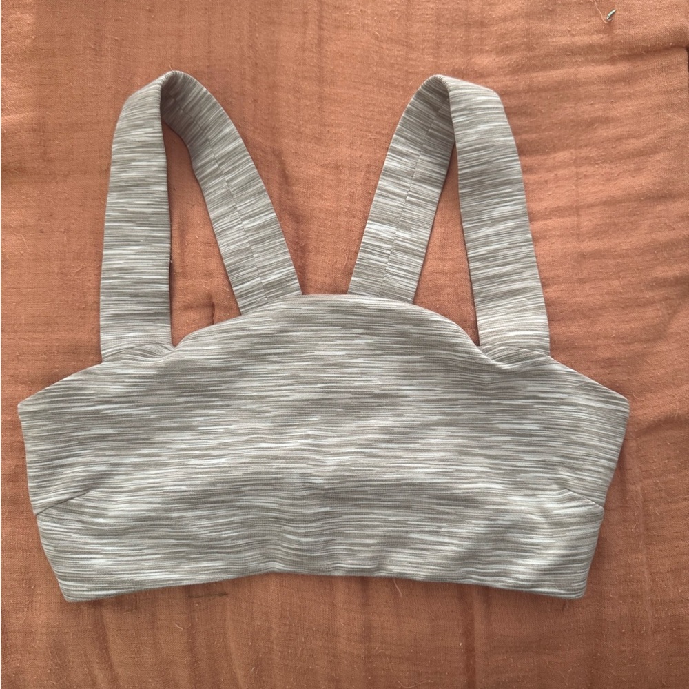 Outdoor Voices Light Gray Striped Top‎